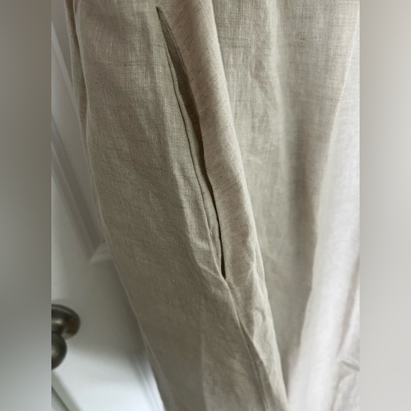 A.REN Candace 100% Linen Off White Maxi Dress - Picture 10 of 14